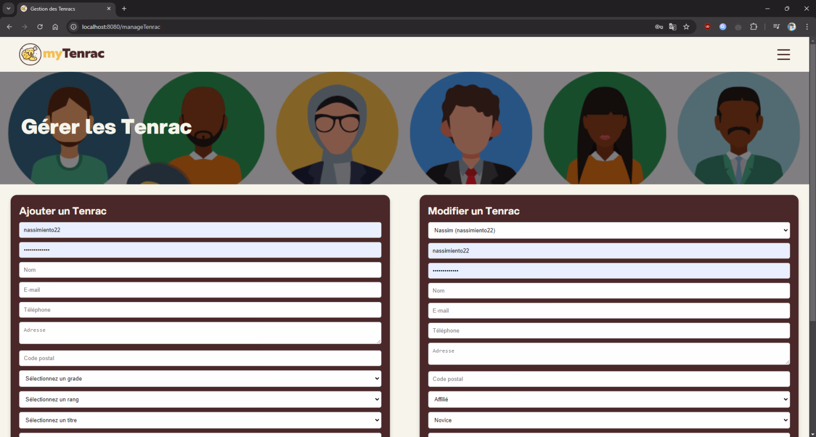 Back-Office gestion Tenrac